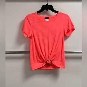 Short Sleeve Twist Rib Top w/ Oring
